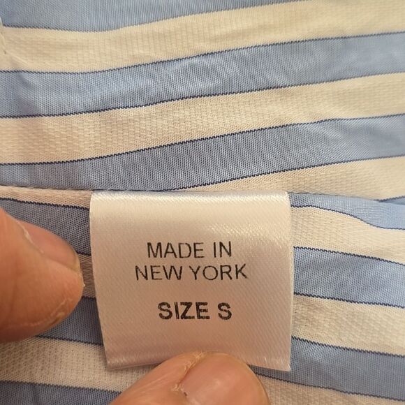 Petersyn striped. Crossover  ruffle cotton top. S - Picture 10 of 10